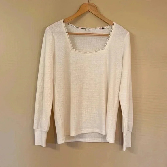 Waffle knit with square neckline - Picture 1 of 7